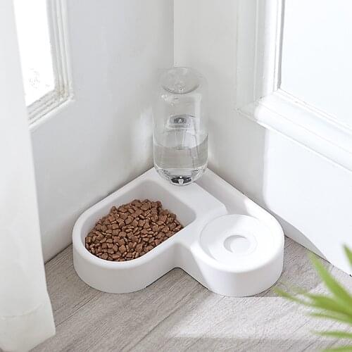 Dog Food Bowl Corner Dog Drinking Fountain Small Middle Cat Bowl Automatic 500ml Drinking Fountain Pet Supplies