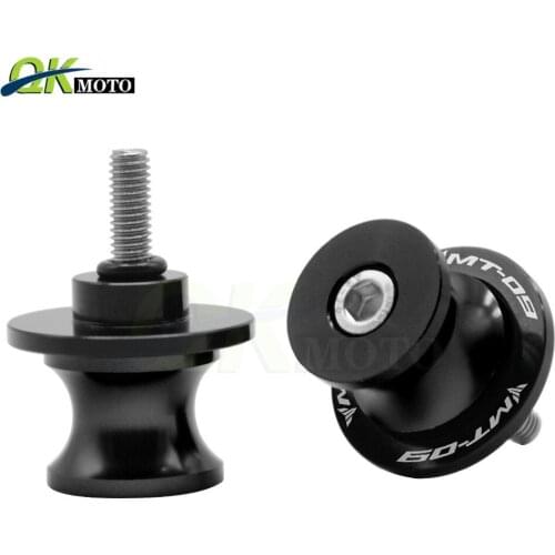 Motorcycle 6mm CNC Aluminum Accessories Swingarm Sliders stand Spool screw fits For with logo yamaha MT-09 MT09 MT 09 2015-2017