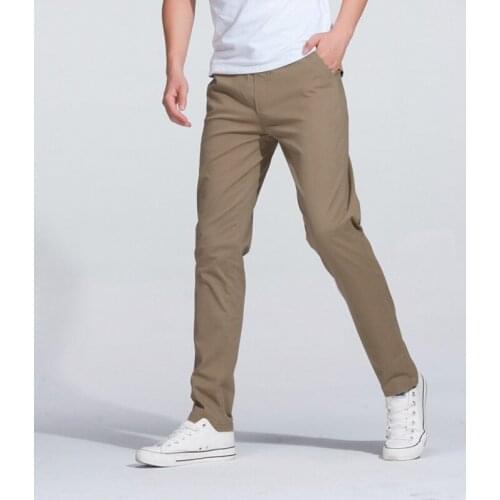 Mens Cotton Trouser Slim Fit Black Pants Stretch Elastic Waisthigh Quality Dense Jogger 2020 Novelty Clothing Fashion Male Pant