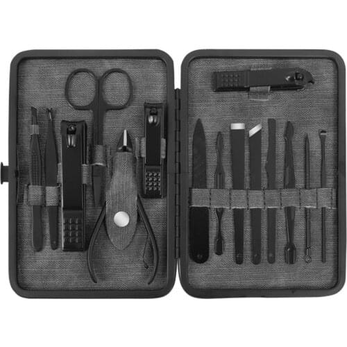 New 15 Pcs Manicure Set Nail Clipper Household Stainless Steel Ear Spoon Nail Clipper Manicure Tool Kit Pedicure Nail Scissor