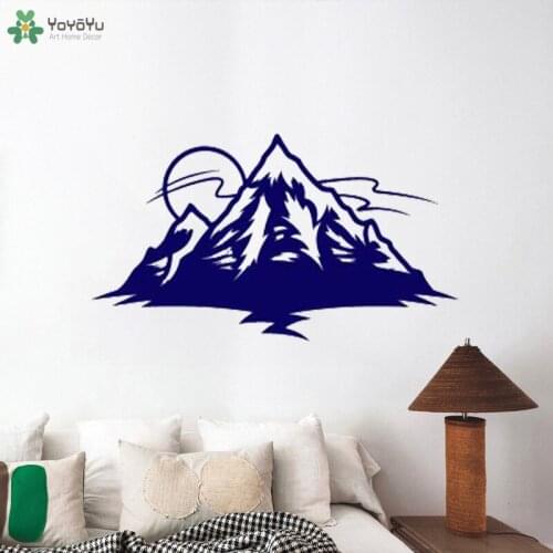 YOYOYU Wall Decal Sun Mountain Creative Art Stickers Tree Adhesive Interior Removable Boys Bedroom Poster Wall Decor DesignCT623