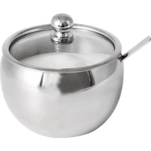 German Style Seasoning Box Stainless Steel Seasoning Pot Household Kitchen Seasoning Bottle Seasoning Bottle Salt Shaker