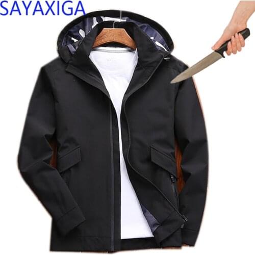 New Self Defense Tactical Anti Cut Knife Cut Resistant Hooded Jacket Anti Stab Proof long Sleeved Military Security Jacket Coat