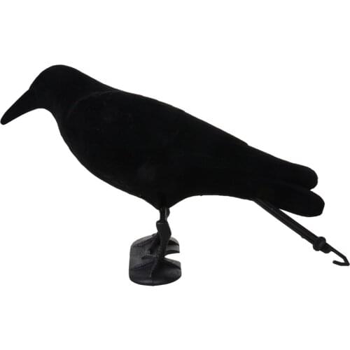 New Arrivals Hunting Decoy Flocked Hard Plastic Jet Black Crow Decoy Shooting Animal Trap Decoy Outdoor Hunting Accessories
