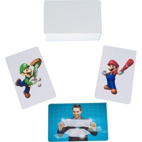 New 100 x CR80 tag blank card Thin pvc Card 100Pcs/Pack PVC Card for PVC NFC Smart Card Tag
