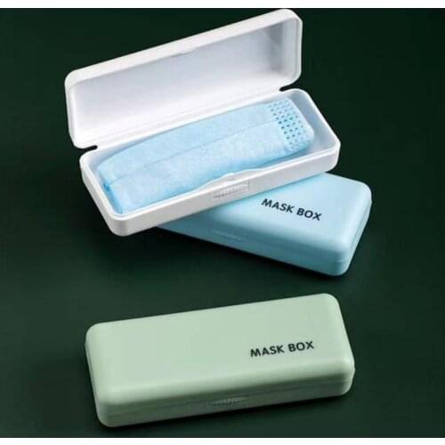 Portable Plastic Dustproof Face Mask Storage Box Holder Waterproof Mouth Cover Container Case Pocket Mini Mask Case Box SN3540