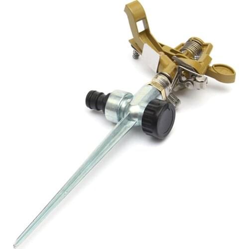 Garden Metal Sprinkler Spike Lawn Grass 360 Degree Adjustable Rotating Water Nozzle Impulse Sprayer For Irrigation System