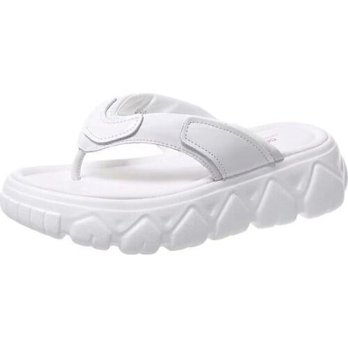 2021 Summer Women Flip Flops Lightweight Comfortable Shoes Ladies Fashion Leisure Solid Color Thick Bottom Casual Slippers