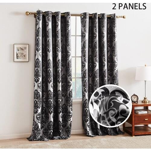 OLIVE HOME Blackout Grommet Curtains Drapes Curtains For Living Room Fashion Print Decorations Curtain For Bedroom