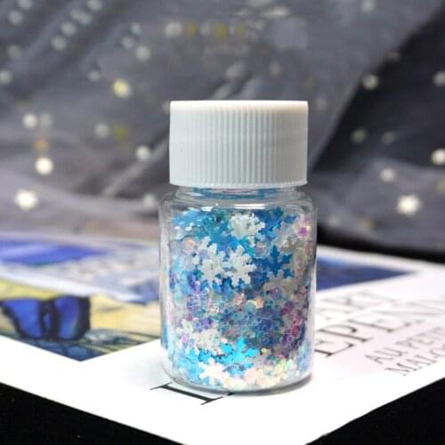 Snowflake Bright Flakes Sequins Kit DIY Snowflake Resin Fillings Glitters Resin Art Decor Fillers Jewelry Making 10g Per