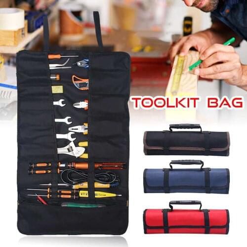Reel Rolling Tool Bag Pouch Waterproof Oxford Cloth Professional Electricians Organizer Multi-purpose Car Repair Kit Bags