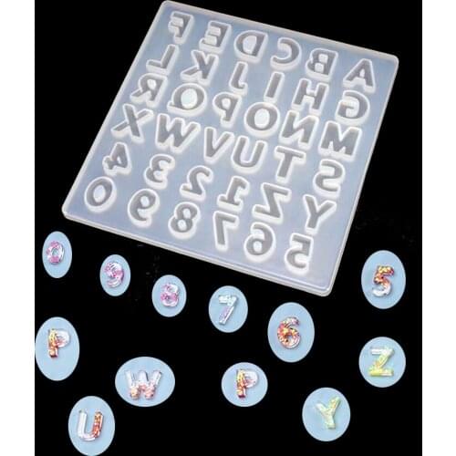 Uppercase Silicone Mold Capital Letter Soft Mold for UV Resin Alphabet A To Z 0 to 9 Mold Epoxy Resin Art Supplies Resin Mold