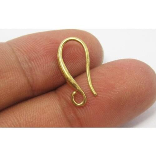 30pcs Brass Earrings hook 20mm Raw brass earrings wires R244