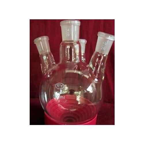 250ml,24/29 Ground Joint,4 necks,Round bottom Glass flask