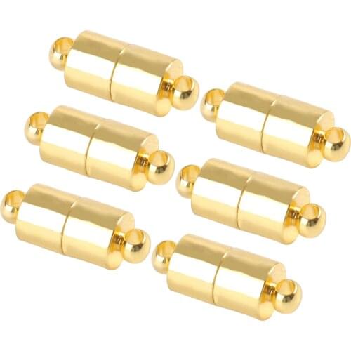 5 sets Round Strong Magnetic Clasps Fit Bracelets Necklace Rhodium End Clasp Connectors for Makings Leather Bracelet Jewelry