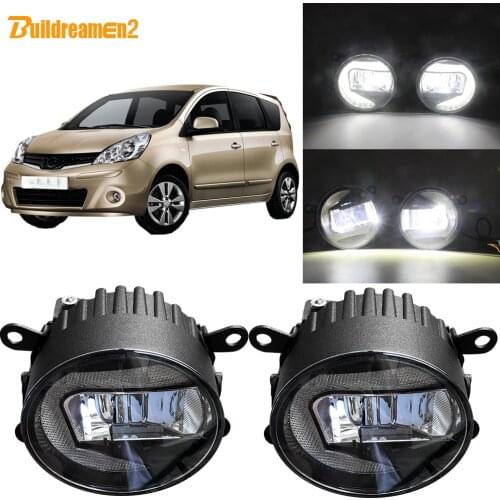 Buildreamen2 For Nissan Note E11 2006-2013 Car Styling LED Projector Fog Light + Daytime Running Lamp H11 Socket 12V