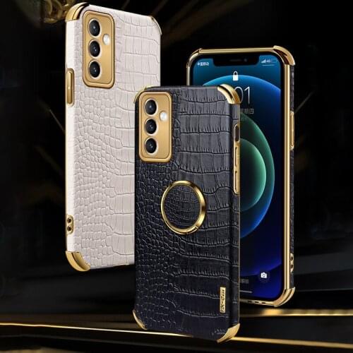 Case For Samsung A22 A82 A52 A72 A32 A42 A12 5G Cover Crocodile Pattern Leather Holder Coque For Galaxy A 52 72 32 22 Capa Ring