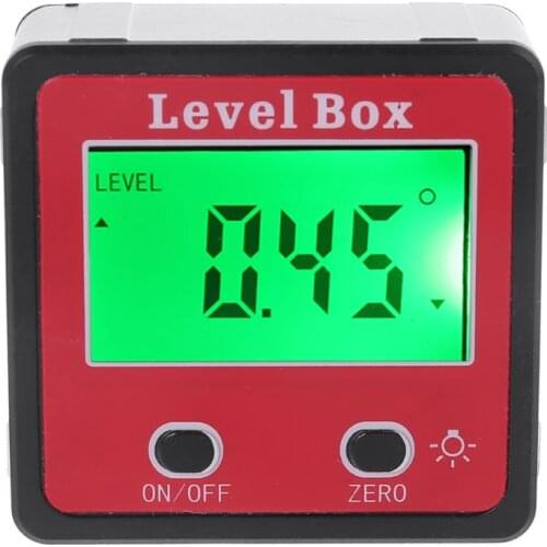 Digital Inclinometer Level Protractor Angle Gauge Meter Bevel Level Box with Magnet K0AB