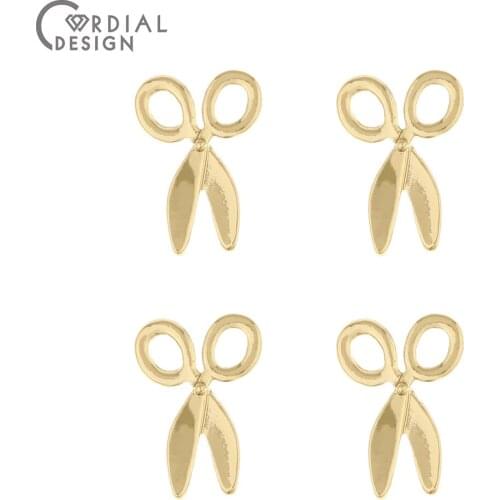 Cordial Design 100Pcs 12*16MM Jewelry Accessories/Hand Made/Earrings Pendants/Scissors Shape/DIY/Jewelry Findings Components