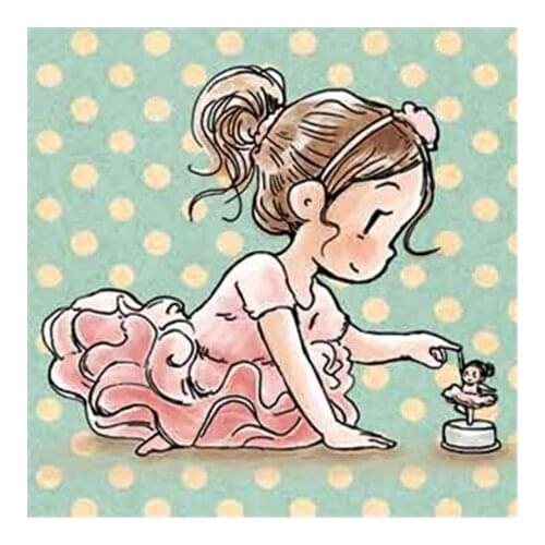 Girl animalsTransparent Silicone Clear Rubber Stamp Sheet Cling Scrapbooking DIY Cute Pattern Photo Album Paper Card Decor