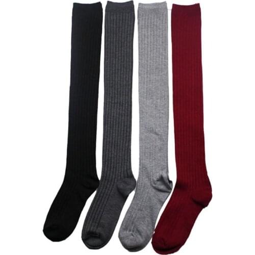 Winter Warm Cotton Stockings Women Sexy Thick Crochet Over The Knee Thigh Stockings Warm Thigh High Stockings calcetines mujer