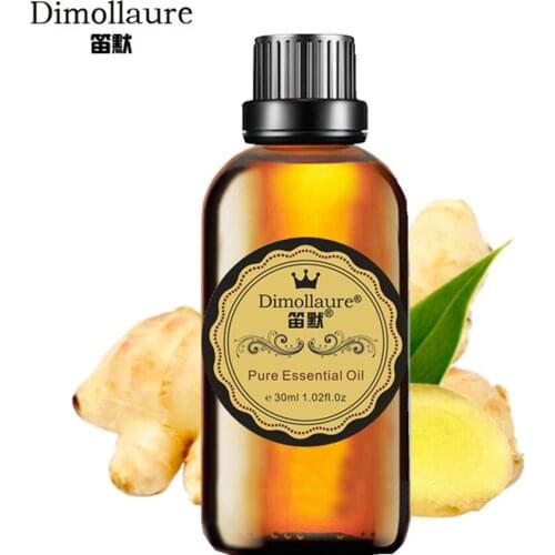 Dimollaure Ginger Essential Oil 30ml Hair Care Foot Care Helpful To Colds Essential Oil Neck Waist Body Massage Oil