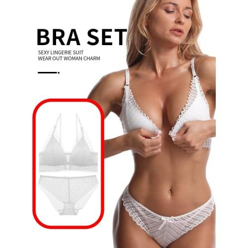 Elovegirl Women Sexy Bra Lette Lace Bra Lingerie Bralette Push Up Bra Sexy Ladies Briefs Bra Underwear Women Underwear Sets