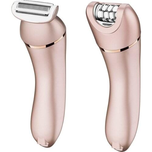 2in1 electirc facial grooming kit epilator corded cordless rechargable hair remover female shaver face body leg hair removal