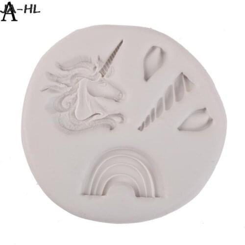 Cake Form Epoxy Resin Molds Baking Mold New Unicorn Corner Silicone Mold Cake Decorating Tools Mirror Silicone Mold