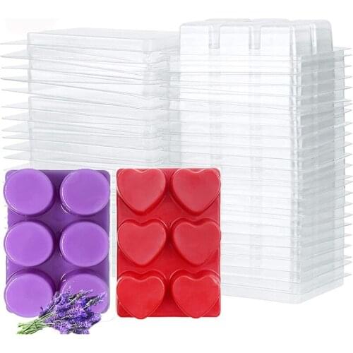 BMBY-Wax Melting Mold-100 Packs of Transparent Empty Plastic Wax Melting Jacket, Suitable for Coreless Wax Melting Candles