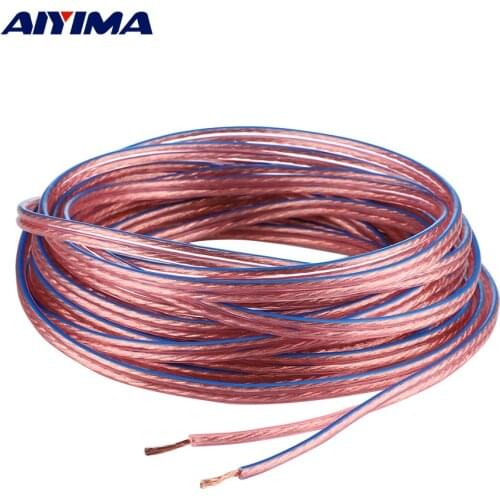 10M Speaker Cable HiFi Audio Line Cable Oxygen Free Pure Copper Speaker Wire For Power Amplifier Preamp Home Theater DIY
