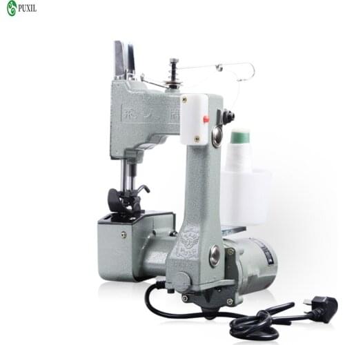 220V/130W Small portable electric sealing machine Woven snakeskin rice bag packing and sewing machine