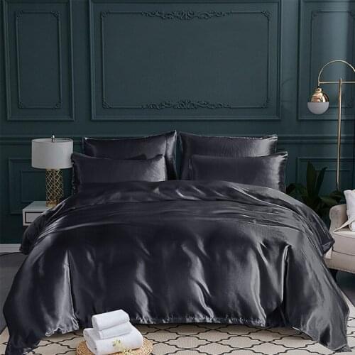 Vio Satin Cross-Border Three-Piece Bedding, Home Textile, European And American Quilt Cover Pillowcase Three-Pece Set
