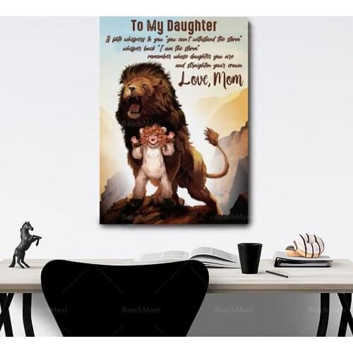 Lion for my daughter, poster decoration, art