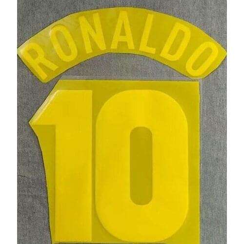 Lextral 9798 #10 RONALDO Nameset Flocking Printing Soccer Patch Badge
