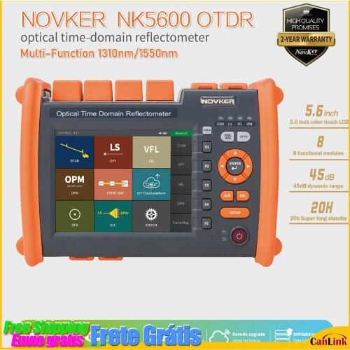 NOVKER NK5600 OTDR Multi-Function Optical Time Domain Reflectometer 1310nm/1550nm 30/32DB 100km With VFL OPM Light Source