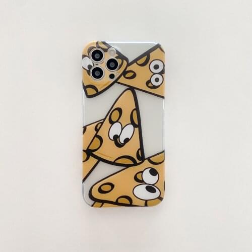 Cartoon Funny Cheese Case for iPhone 12 Pro Max Back Phone Cover for 12 Mini 11 Pro Max X XS XR 8 7 Plus SE 2020 Capa