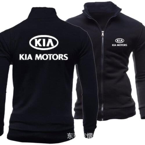 2020 new print autumn mens KIA logo hoodless Sweatshirt Street jacket sportswear Pullover