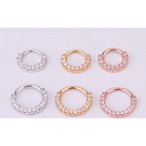 2021 New Arrival 6/8mm Surgical Steel Spike Circular Barbell Horseshoe Lip Nose Piercing Septum Ring Helix Cartilage Earring