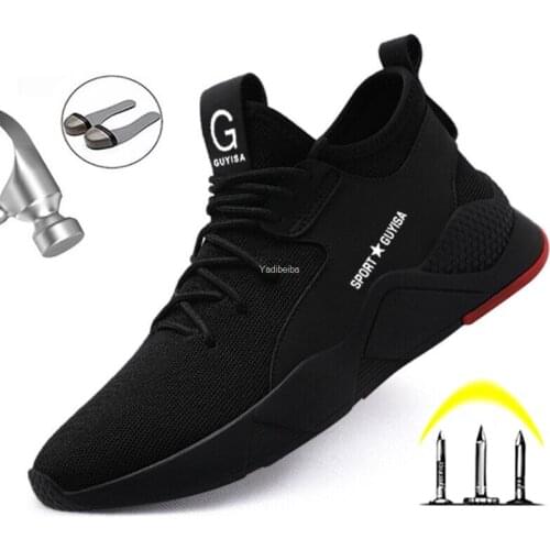 New Work Safety Boot Steel Toe Safety Shoes Anti-Piercing Breathable Working Shoes Indestructible Shoes Men Work Sneakers Ryder