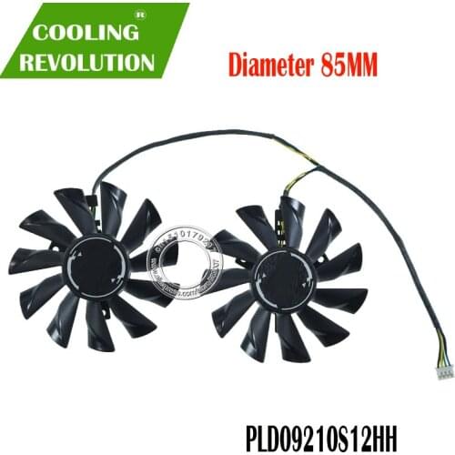 New Original for MSI GTX950 GTX960 GTX970 R9 370 R9 380 R9 285 Graphics card cooling shell and fan