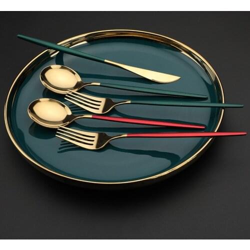 Stainless steel knife fork and spoon tableware hotel western restaurant steak dinnerware Set cutlery