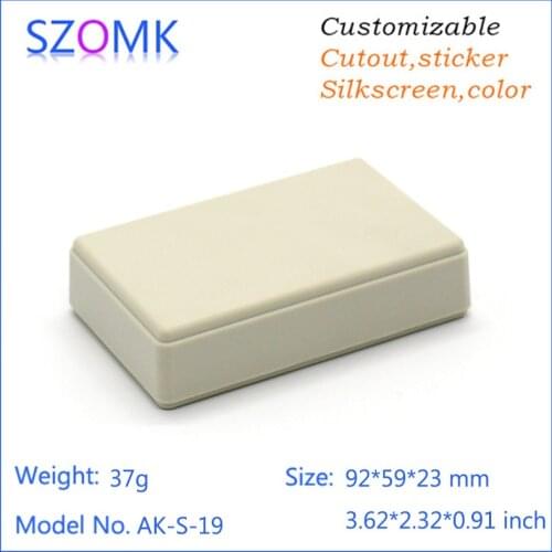 1 piece, 92*59*23mm small plastic case electrical cabinet abs plastic box for electronic project hot sales diy plastic enclosure