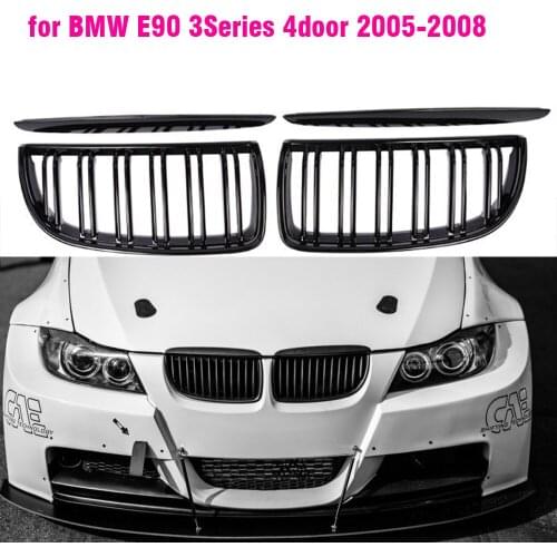 Front Hood Kidney Grille Compatible for BMW E90 323i 325xi 330i 328i 328xi 335i 335xi Pre-Facelift Glossy Black