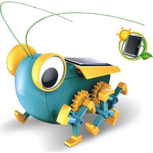 Locust Solar Power Transformation Robot Kit DIY Toy Solar Battery Powered Transform Educational Learning Toys Bigeye worm