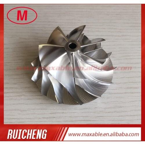 T04E 7+7 blades 57.04/76.07mm high performance turbocharger milling/aluminum 2618/billet compressor wheel
