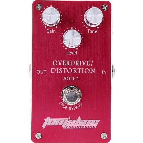 AROMA AOD-1 Overdrive Distortion Electric Guitar Effect Pedal Aluminum Alloy Housing Ture Bypass Ture Bypass Design Guitar Pedal