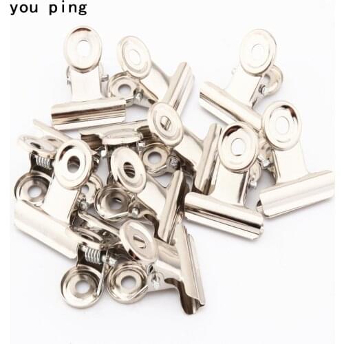 High quality Platinum 50mm 38mm 31mm 22mm Round Metal Clamp Paper Bookmark Clips Memo Clip Student School Office Supplies