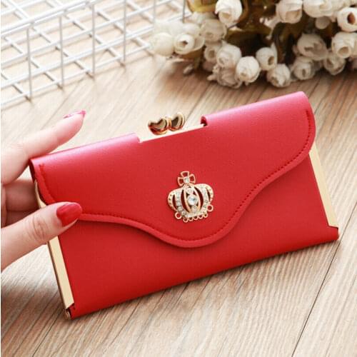 UK Womens Trendy PU Leather Clutch Wallet Long Card Holder Purse Box Handbag Bag Leather Wallet Women Long Wallet