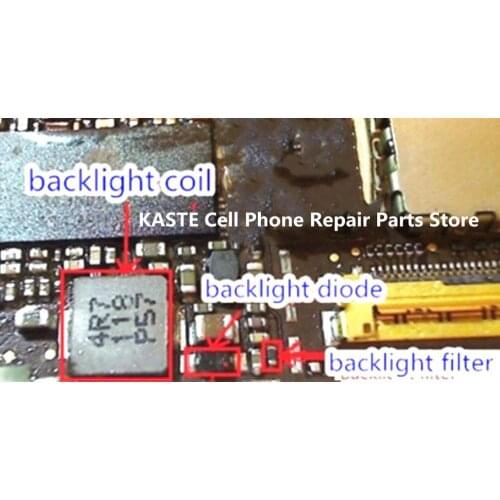 10sets/lot 10pcs backlight diode V3 + 10pcs backlight coil 4R7 +10pcs backlight filter L2200 for ipa 2 3 4 mini